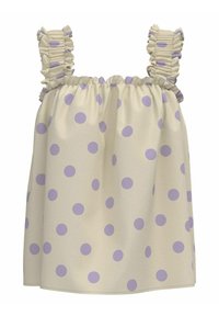 PIECES dam shorts PCADDI - Cloud Cream FLAME ORANGE DOTS