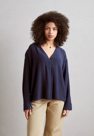 V-NECK - Bluse - navy