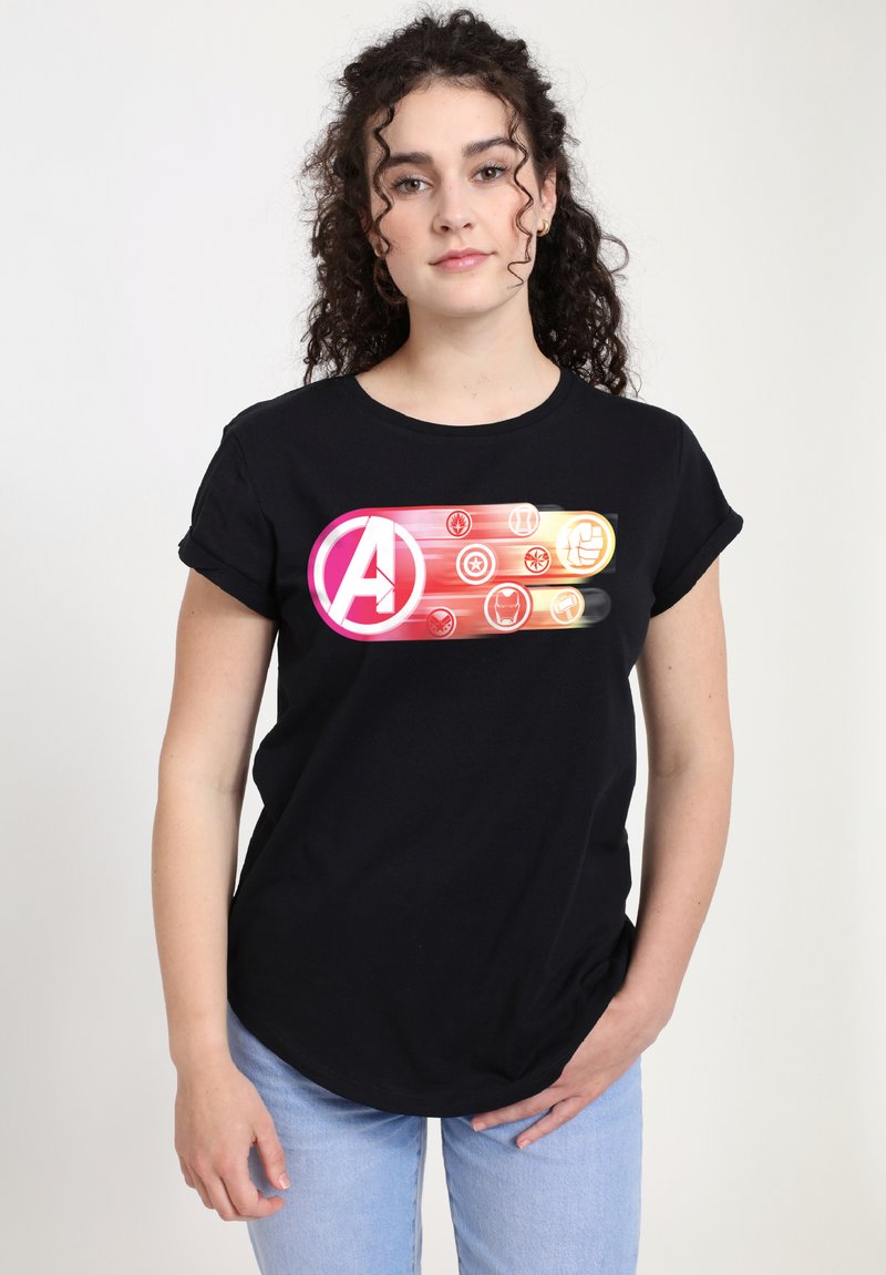 T-Shirt Donna Marvel Avengers: Endgame – Maniche Arrotolate – 100% Cotone Biologico – Stamapa Su Richiesta - 3