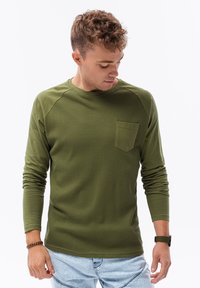 Ombre - OM LSCL - Sweater - olive Miniatuurafbeelding 1