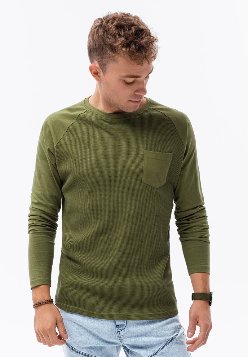 Ombre - OM LSCL - Sweater - olive, Vergroten