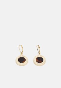 Lauren Ralph Lauren TORT LOGO COIN DROP - Ohrringe - gold-coloured