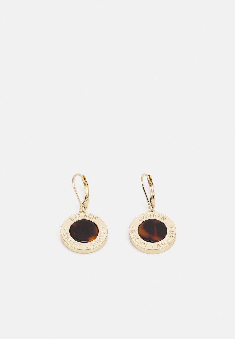 Lauren Ralph Lauren TORT LOGO COIN DROP - Ohrringe - gold-coloured