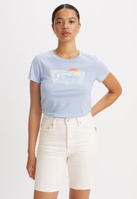 Levi's® THE PERFECT TEE - Potiskana majica - wave fill kentucky blue
