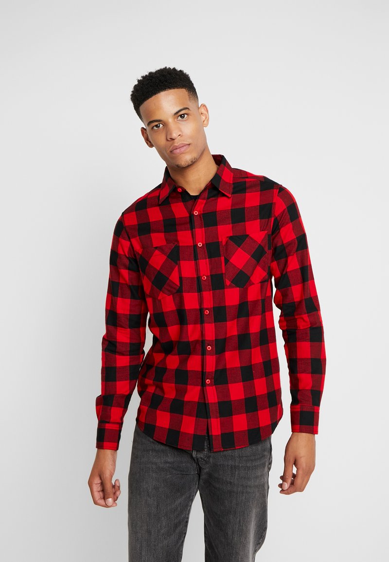 Urban Classics - CHECKED - Shirt - black/red, Enlarge