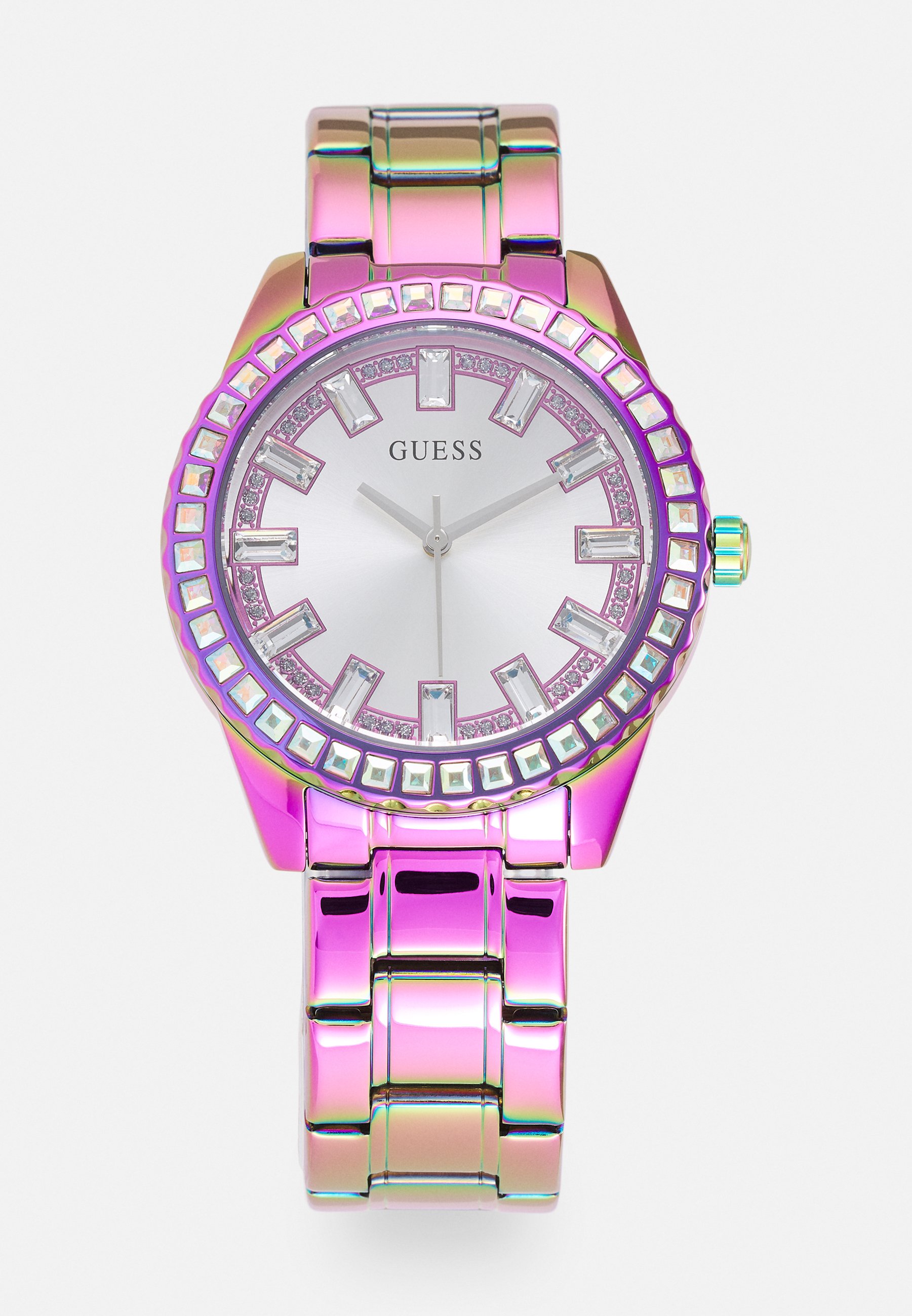 Hot pink guess watch Clearance