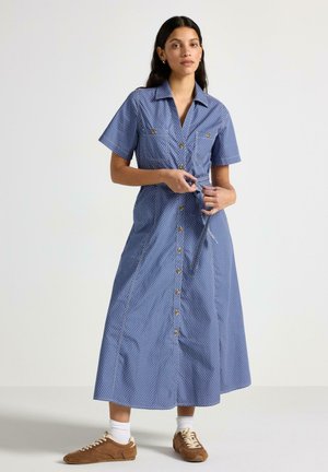 Skjortekjole - darkk dusty blue