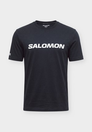 Salomon, LOGO TEE - T-shirt print - deep black