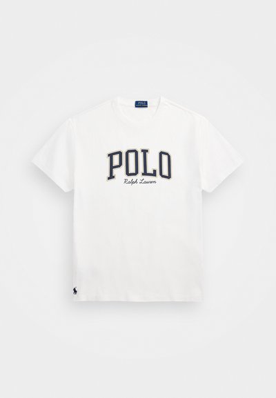 Polo Ralph Lauren CUSTOM SLIM FIT LOGO JERSEY T-SHIRT - Nyomott mintás póló - white