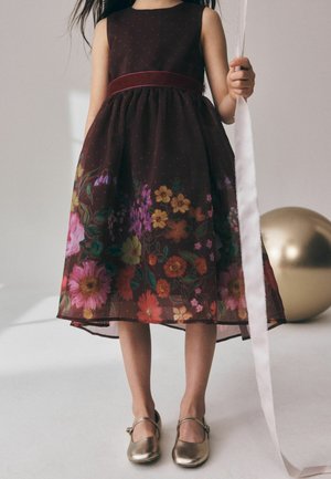 Next, REGULAR FIT - FLORAL PROM DRESS . - Hverdagskjole - chocolate brown