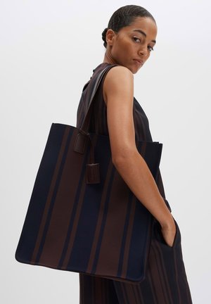 someday., STRUCTURED STRIPE - Shopping Bag - true navy