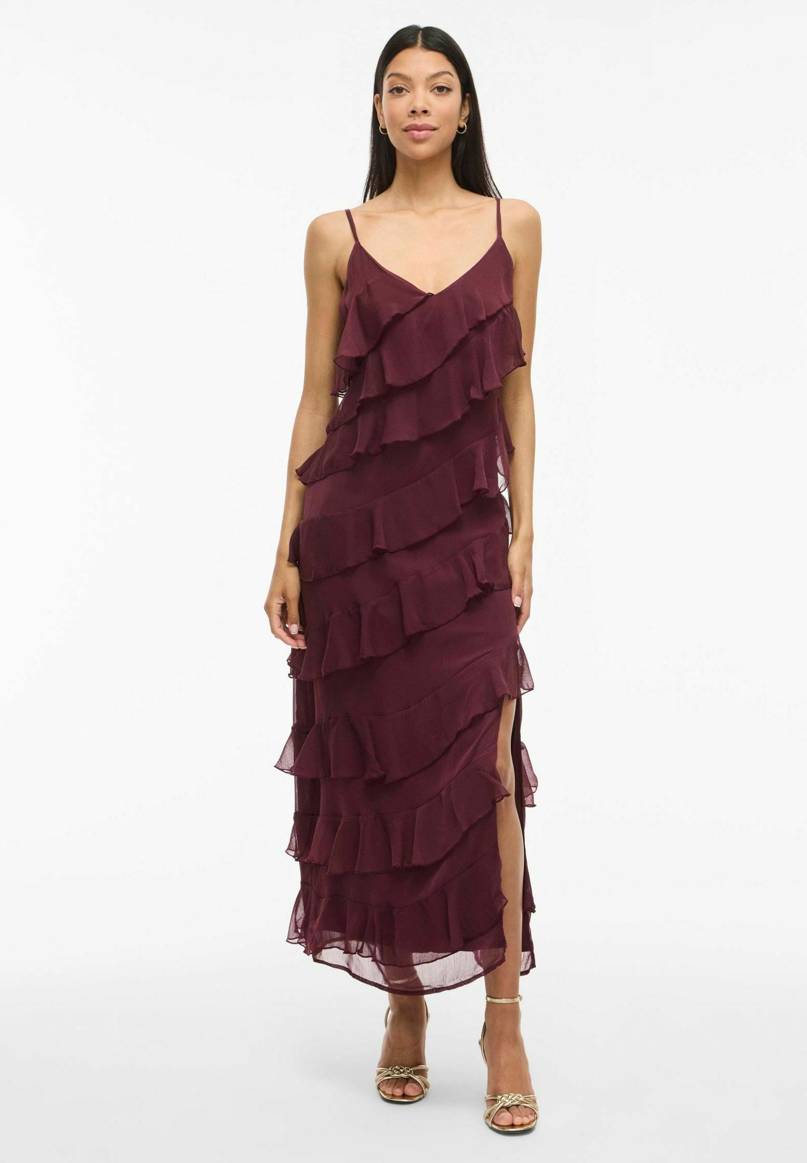 Vestido Largo De Tirantes Con Volantes - Soul Barcelona