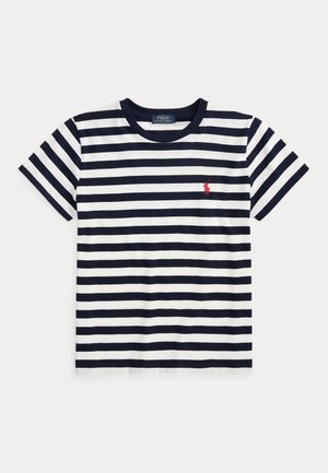 Polo Ralph Lauren, STRIPED COTTON JERSEY TEE - T-shirt imprimé - hunter navy/white