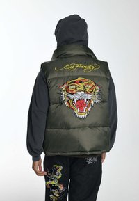 Ed Hardy - TIGER-HEAD - Waistcoat - green Thumbnail Image 1