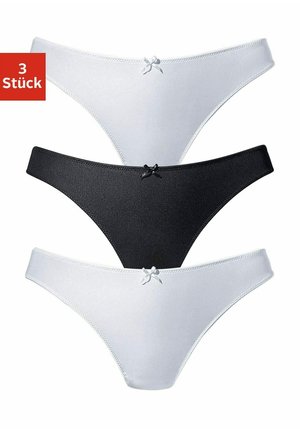 PETITE FLEUR 3 PACK - String - weiß/schwarz/weiß
