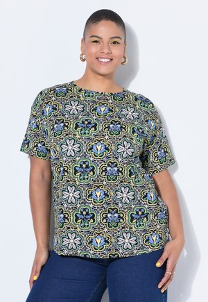 Studio Untold KACHEL - T-Shirt print - black light green white