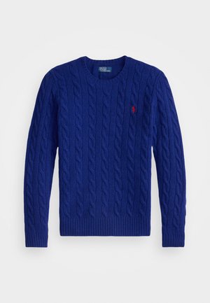 Cable Wool-Cashmere Crewneck Jumper - Pulóver - navy