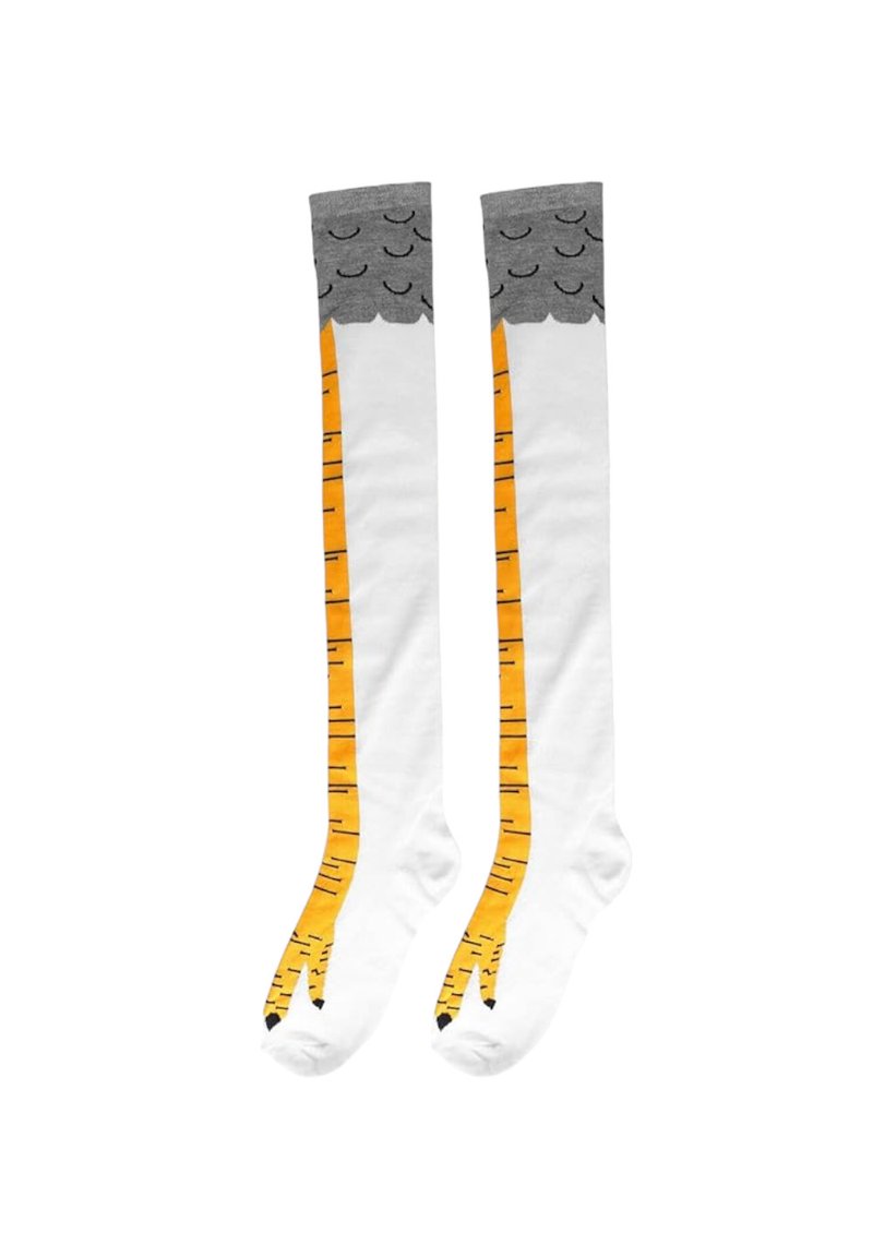 Mr Ukko CHICKEN LEG - Calcetines hasta la rodilla - long white