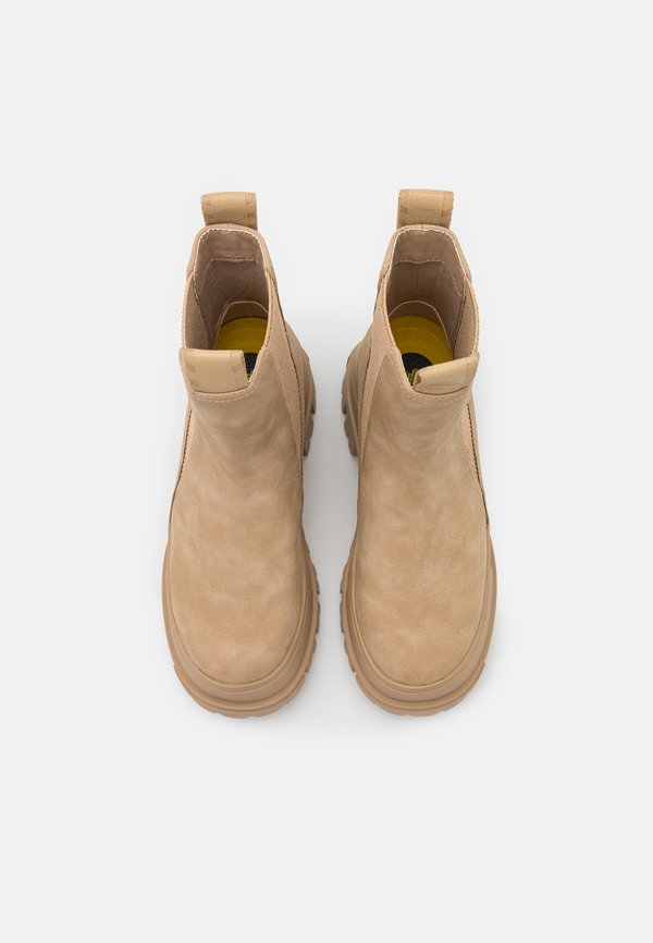 ASPHA CHELSEA MID - Platform ankle boots - taupe3