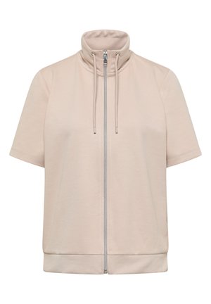 Cecil, KURZARMJACKE MIT STEHKRAGEN UND STRUKTUR - Sweat zippé - cashmere beige
