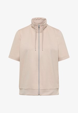 Cecil, KURZARMJACKE MIT STEHKRAGEN UND STRUKTUR - Sweat zippé - cashmere beige