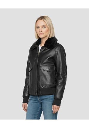 Schott Lederjacke - black