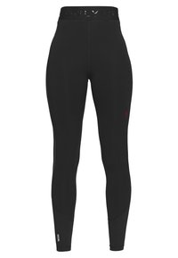 Hoge taille zwarte legging van stretchmateriaal met een strakke uitstraling. Kenmerkend is het reflecterende logo op de taille en de zijnaden.