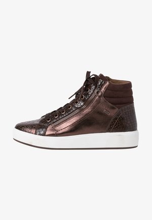 Platform ankle boots - mocca comb