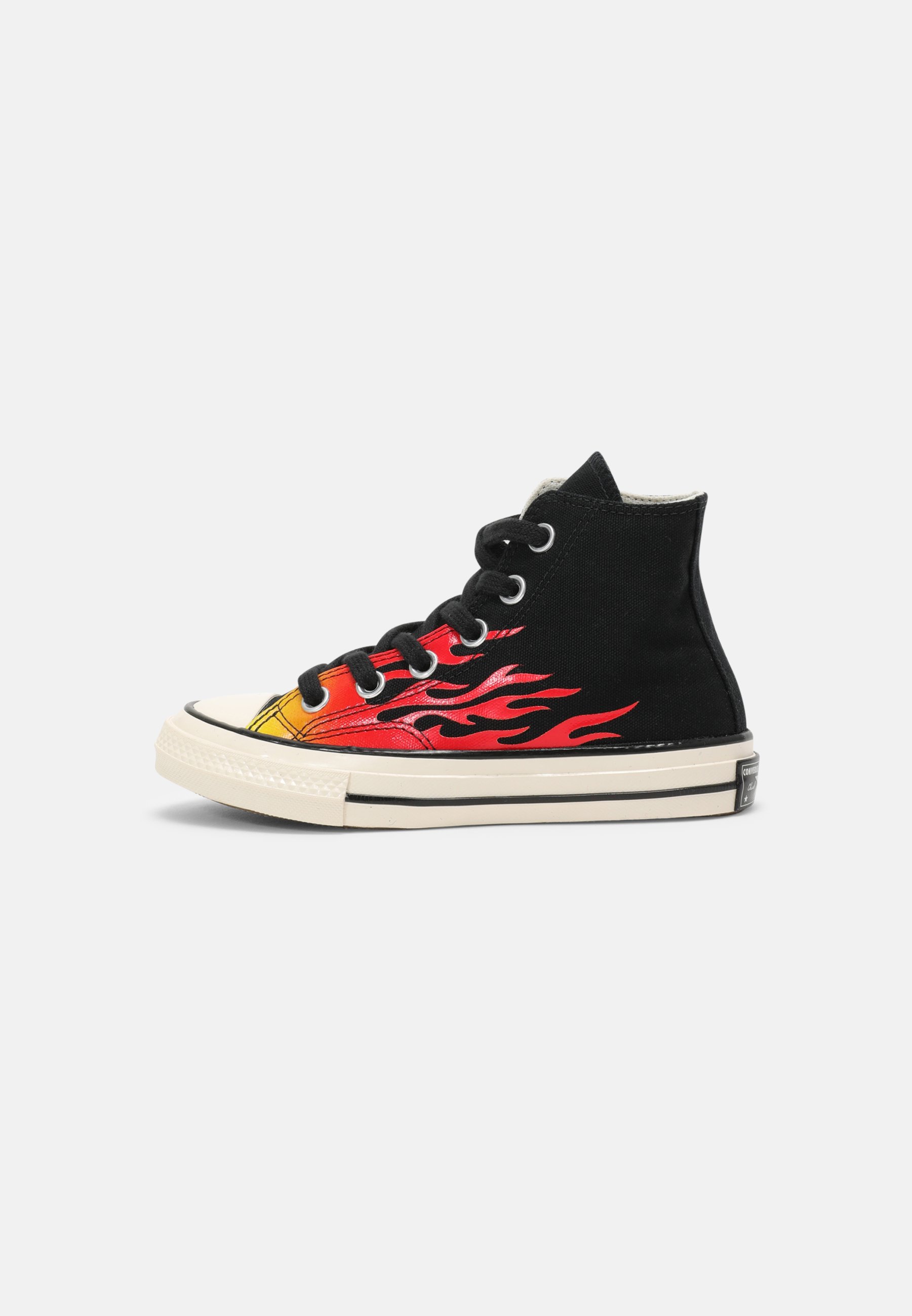 Black converse high tops with flames Clearance