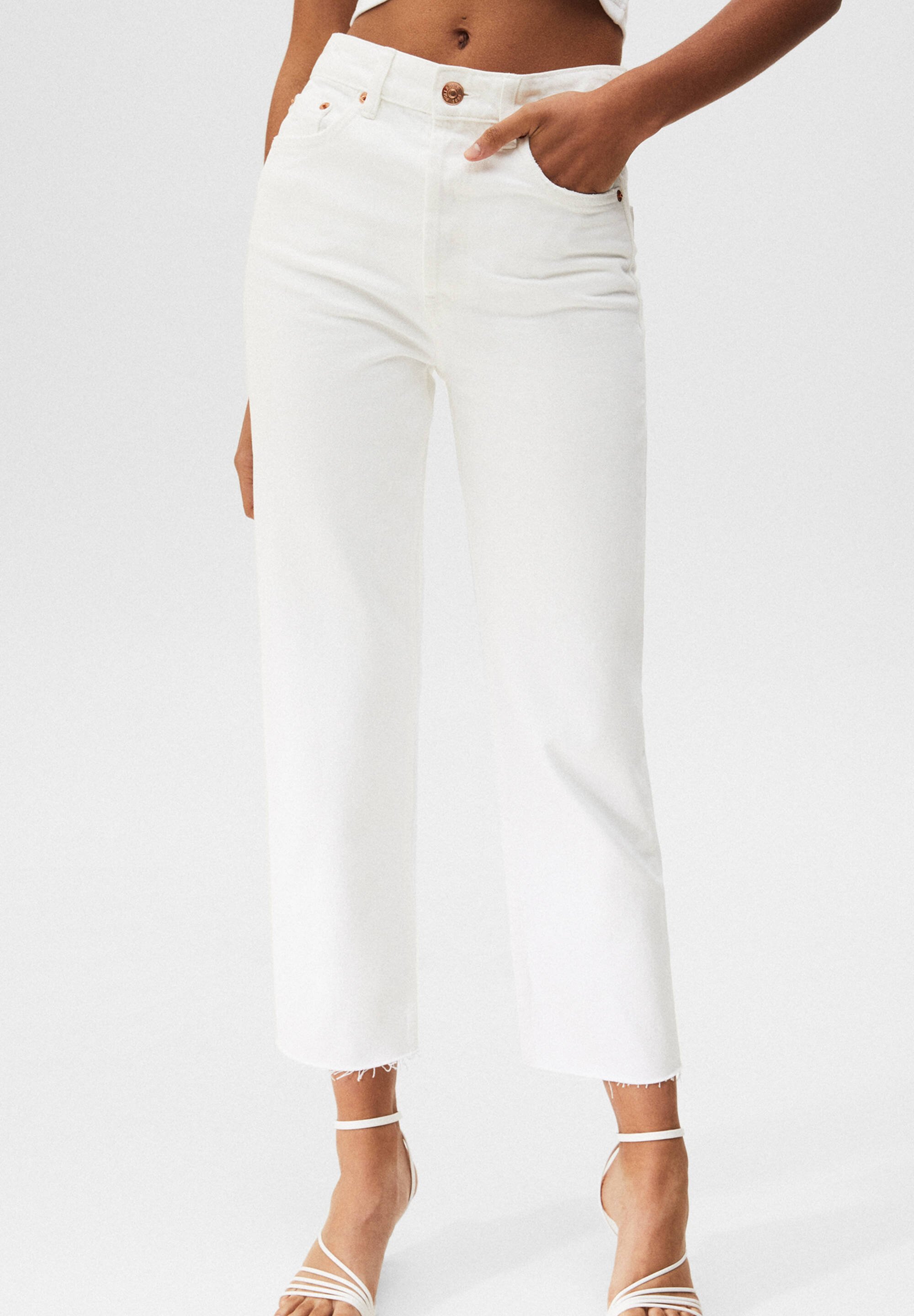PULL\u0026BEAR CROPPED HIGH WAIST - Straight 
