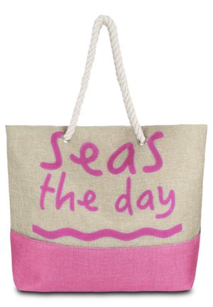 Normani BEACH BAG - Tote bag - sand, pink