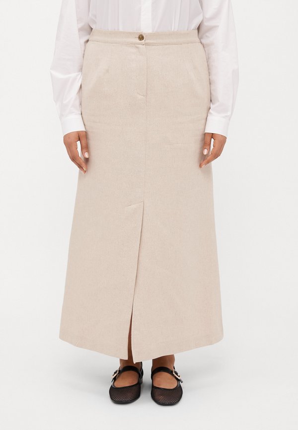 SUPERBO - Maxi skirt - beige
