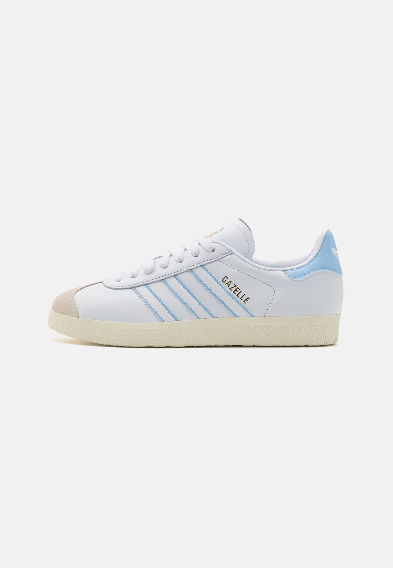 adidas Originals - GAZELLE UNISEX - Trainers - footwear white/glow blue/off white, Enlarge