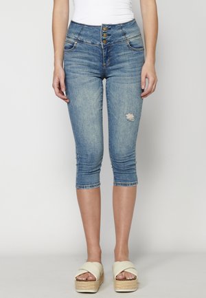 PIRATE  - Denim shorts - azul osc  dark blue