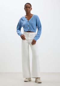 Calliope CROP - Cardigan - azzurro