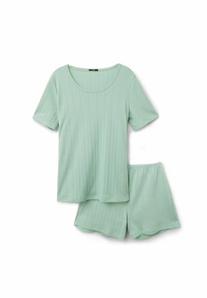 Tezenis, SHORT-SLEEVED POINTELLE - Pyjama - green