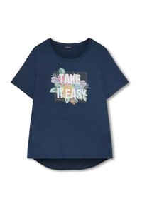 CON STRASS - T-Shirt print - blu