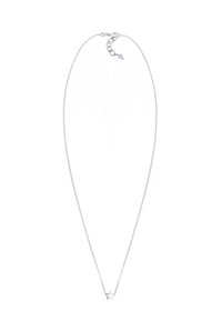 Silberne Halskette mit einer zarten Kette und einem kleinen Sternanhänger. Die Kette verfügt über einen Karabinerverschluss und ein verstellbares Längen-Design.