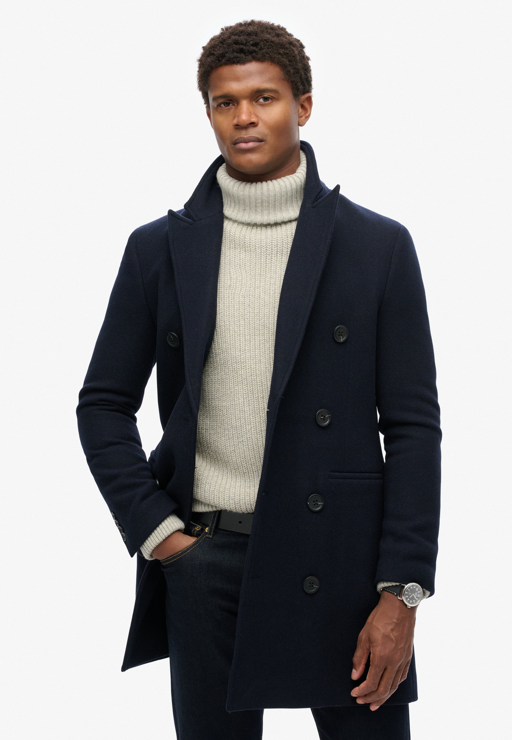 Veste En Cuir Marron Homme Marks & Spencer, Taille XXL, Style Rétro Zip - Occasion