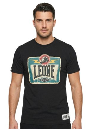 LEONE 1947, MAN T-SHIRT SHORT SLEEVES GRAPHICS - T-shirt imprimé - black
