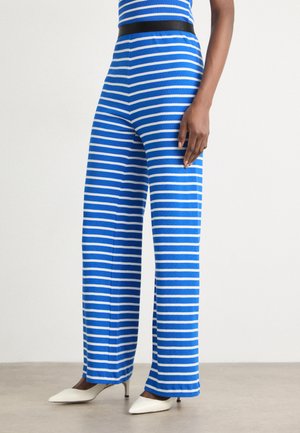STRIPE VELON PANTS - Pantaloni - surf the web/vanilla ice