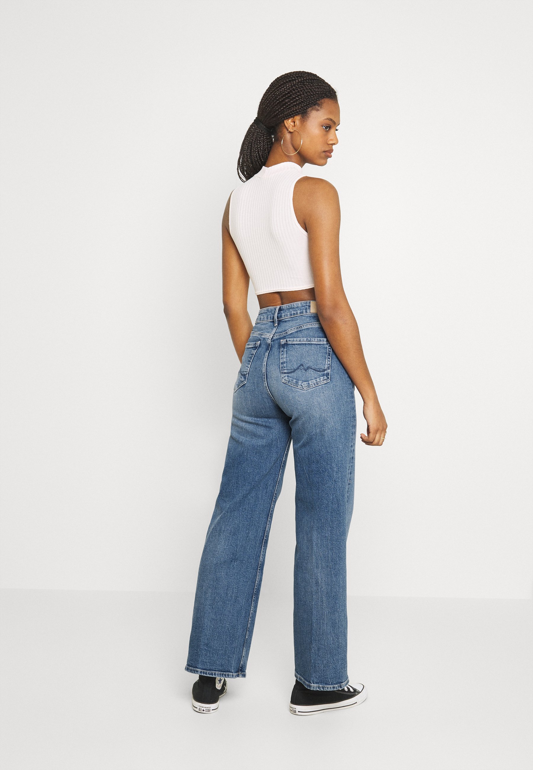 Pepe Jeans LEXA SKY HIGH - Straight leg jeans - light blue/light-blue denim  - Zalando.ie