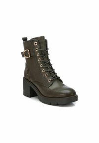 Carmela Botines con cordones - kakhi