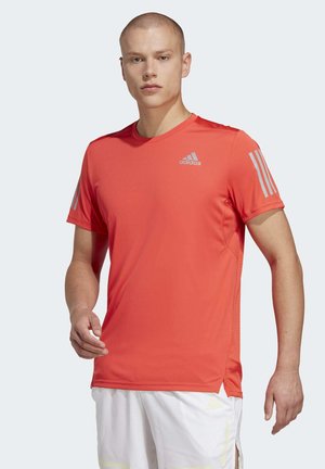 adidas Performance, OWN THE RUN - T-shirt con stampa - bright red   reflective silver