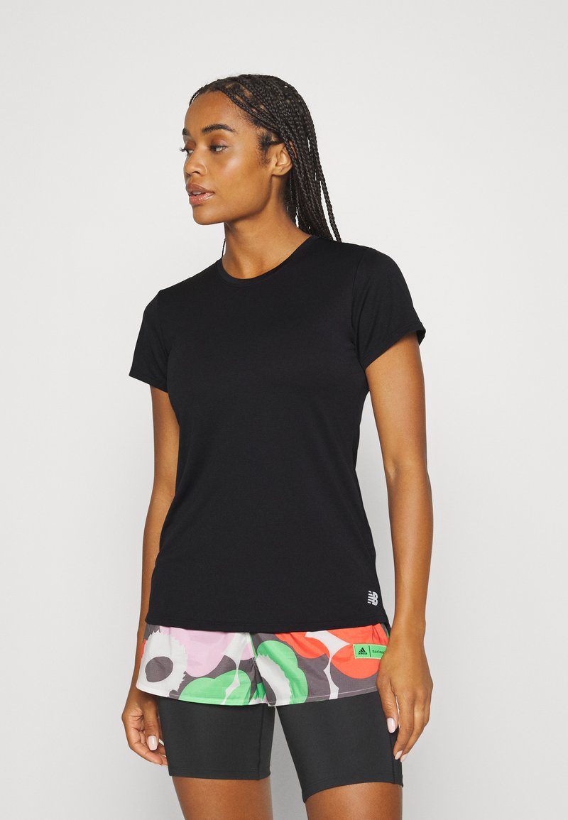 New Balance CORE RUN SHORT SLEEVE Sportfelső black/fekete Zalando.hu