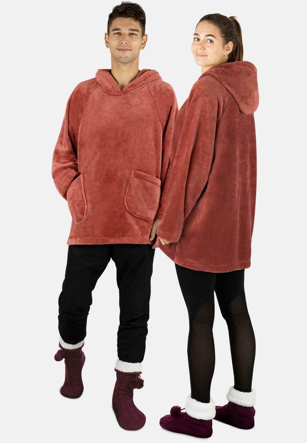 OVERSIZE UNISEX  - Fleecepullover - burgund