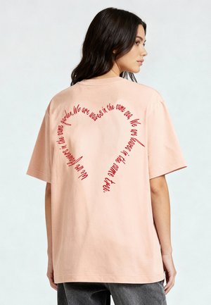 FLOWERS BACK HEAVYWEIGHT - T-Shirt print - light pink