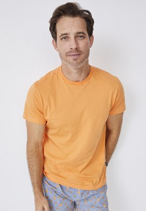 MIT RUNDHALS USA ORIGINALS - T-Shirt basic - tangerine
