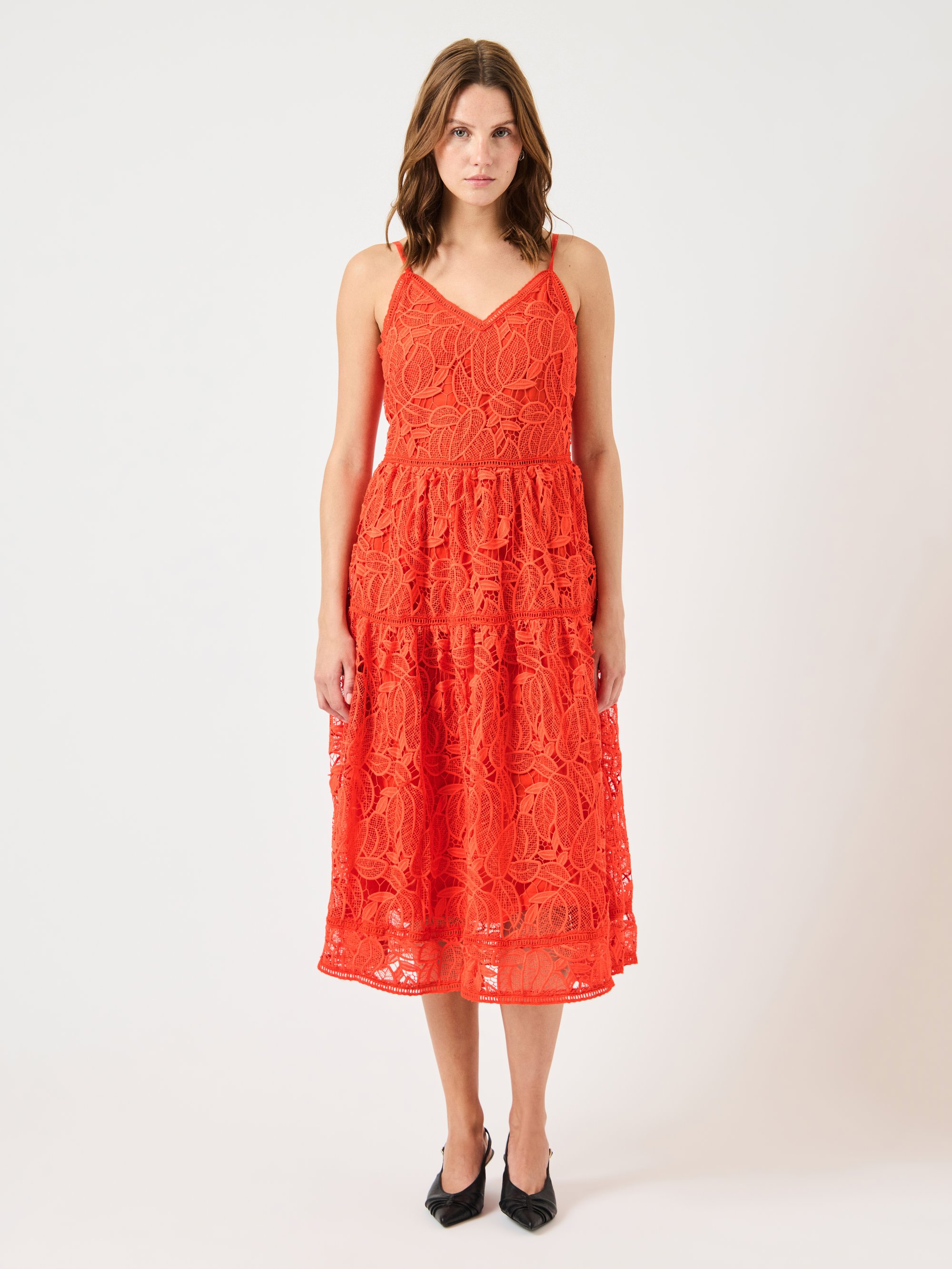 short bridesmaid dresses with lace top YAS Verna Cotton Aline Maxi Dress, Pink