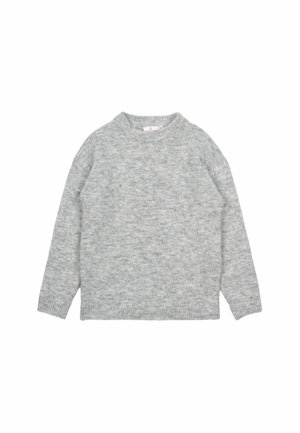 Stickad tröja - grey melange